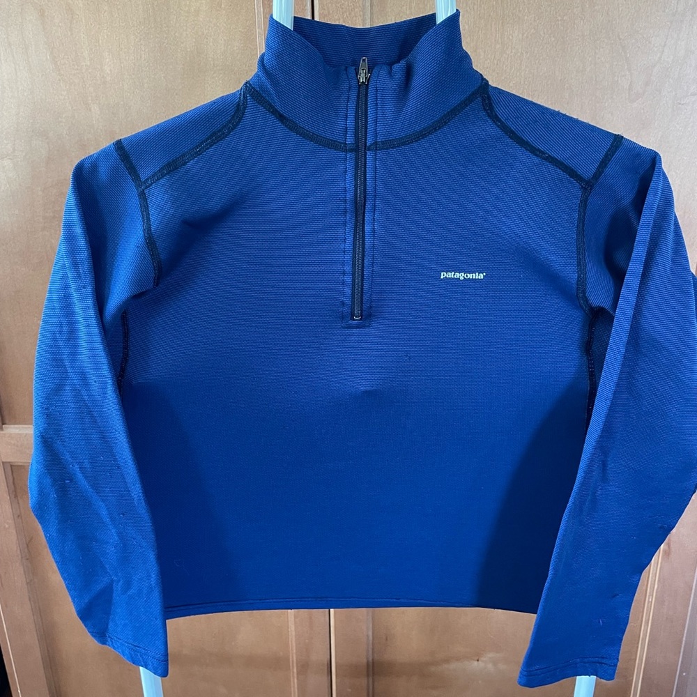 Patagonia performance layer blue top